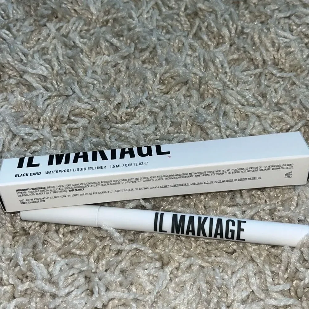 NIB IL Makiage Black Card Liquid Eyeliner Ultra-Black Waterproof 0.05 fl oz